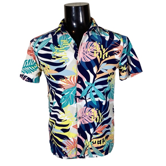drill clothing co Shirts Good Vibes Mens Sz S Tropical Palm